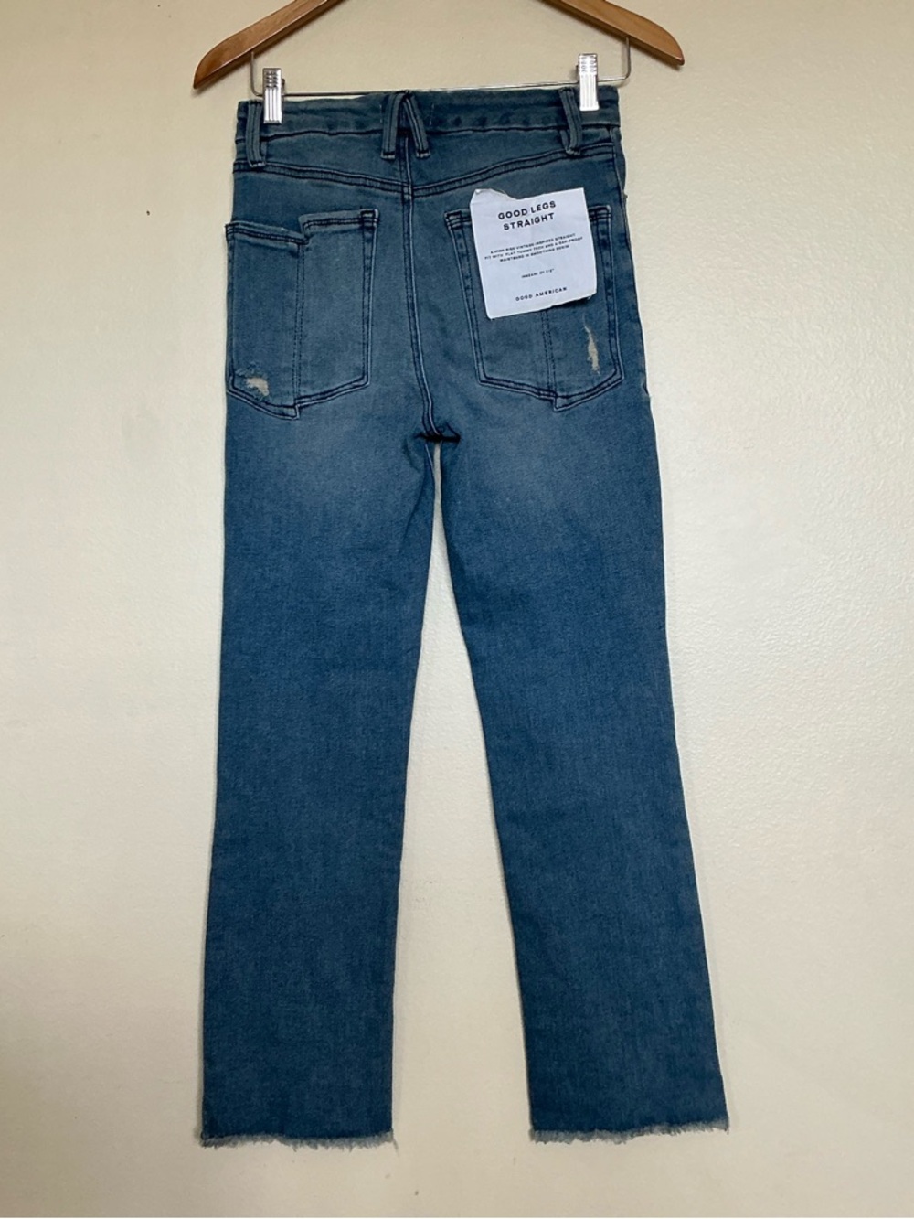 NWT Good American High-Rise Straight Crop Jeans